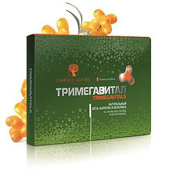 Thực phẩm bảo về sức khỏe Trimegavitals. All-natural beta-carotene in sea buckthorn oil 