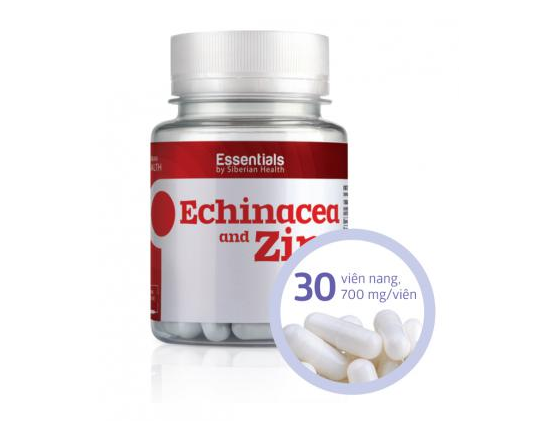 Thực phẩm chức năng viên nang Essentials by Siberian Health Echinacea and Zinc