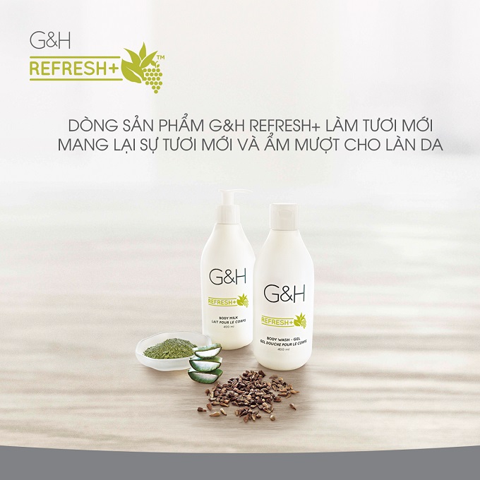 Sữa tắm mang lại sự tươi mới cho làn da G&H Refresh+ (400 ml)