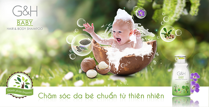 Sữa Tắm và Gội Em Bé G&H Baby Hair & Body Shampoo (400ml) Mẫu Mới
